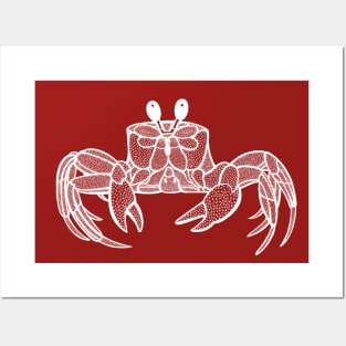 Ghost Crab - crab lovers hand drawn design Posters and Art